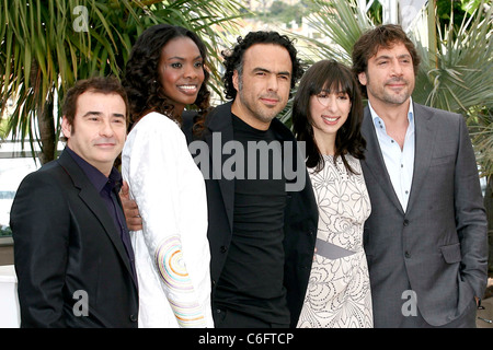 Eduard Fernandez, Diaryatou Daff, Alejandro Gonzalez Inarritu, Maricel Alvarez und Javier Bardem Cannes International Film Stockfoto