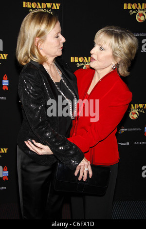 Eve Plumb und Florence Henderson aus The Brady Bunch Post zeigen Foto-Shooting für "Broadway rückwärts 5" zugunsten von Broadway Cares Stockfoto