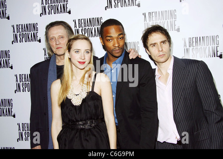 Christopher Walken, Zoe Kazan, Anthony Mackie, und Sam Rockwell beim Eröffnungsabend after-Party für die Broadway-Stück "Martin Stockfoto