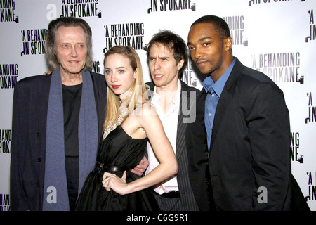 Christopher Walken, Zoe Kazan, Anthony Mackie, und Sam Rockwell beim Eröffnungsabend after-Party für die Broadway-Stück "Martin Stockfoto