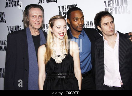 Christopher Walken, Zoe Kazan, Anthony Mackie, und Sam Rockwell beim Eröffnungsabend after-Party für die Broadway-Stück "Martin Stockfoto