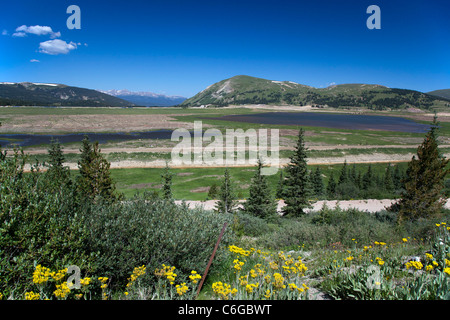 Höhepunkt Molybdän Mine Tailings Teich Stockfoto