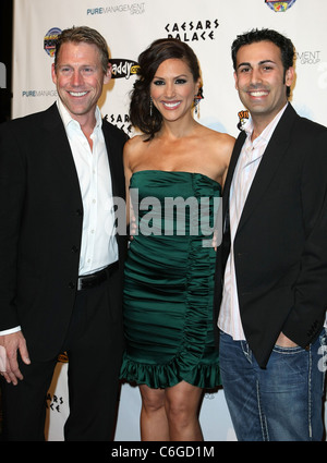 Craig Hummer, Leeann Tweeden und Ali Nejad 6th Annual National Heads-Up Poker Championship von GODADDY.COM bei Pure präsentiert Stockfoto