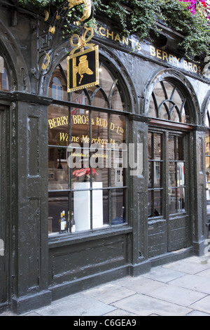 Berry Brüder und Rudd von St James Street, London. Stockfoto