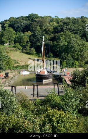 Morwellham Quay ist einen historischen Binnenhafen in Devon, England Stockfoto