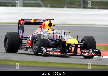 Sebastian Vettel im britischen Grand Prix Stockfoto