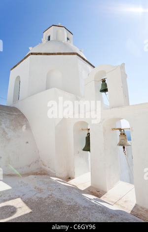 Griechisch-orthodoxe Kirche in Fira, Santorini (Thira), Kykladen, Ägäis, Griechenland, Europa Stockfoto