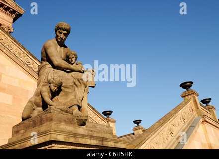 Alte Nationalgalerie in Berlin, Museumsinsel, Deutschland. Stockfoto