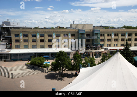 die Gabeln zu vermarkten, Plaza und Johnston terminal Gebäude Winnipeg Manitoba Kanada Stockfoto