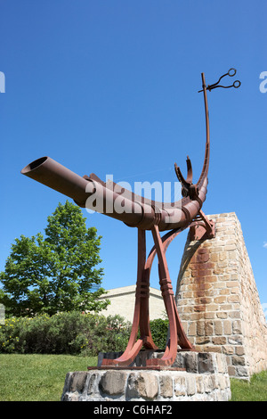 Anker für Sterne Achsen an der Oodena in den Gabeln Winnipeg Manitoba Kanada Stockfoto