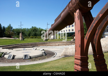 die Oodena in den Gabeln Winnipeg Manitoba Kanada Stockfoto