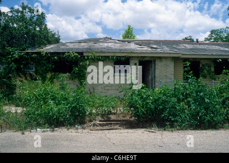 Ein verlassenes Haus in New Orleans' Lower Ninth Ward. Stockfoto