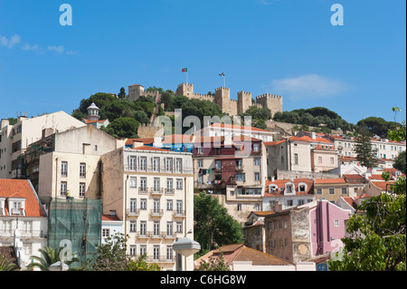 Burg Castelo de São Jorge, Alfama Viertel, Lissabon, Portugal Stockfoto