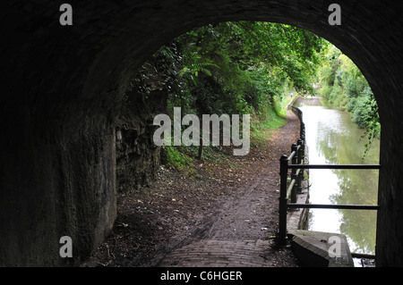 Eingang zum Pferd Tunnel an der Shrewley Tunnel, Grand Union Canal, Warwickshire, UK Stockfoto