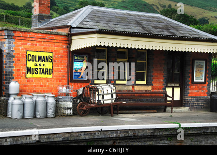 Carrog Station im Norden von Wales auf der Llangollen Steam Bahnstrecke UK Stockfoto