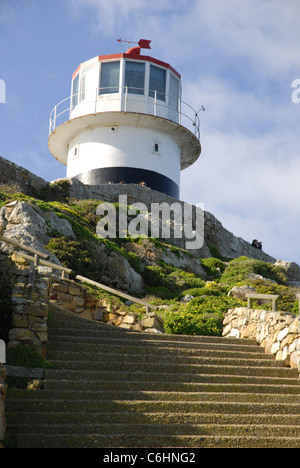 Historischer Leuchtturm Cape Point, Kap der guten Hoffnung, Table Mountain National Park, Western Cape, Südafrika Stockfoto