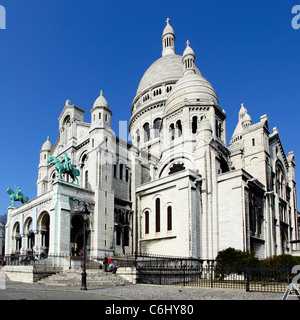 Nahaufnahme der Basilika Sacre Coeur, Paris, Frankreich. Stockfoto