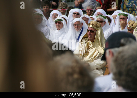 Szene von Gorsedd von den Barden auf die die Welsh national Eisteddfod in Wrexham, wales 2011 Stockfoto