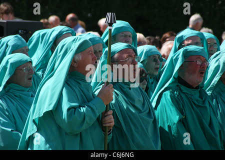 Szene von Gorsedd von den Barden auf die die Welsh national Eisteddfod in Wrexham, wales 2011 Stockfoto