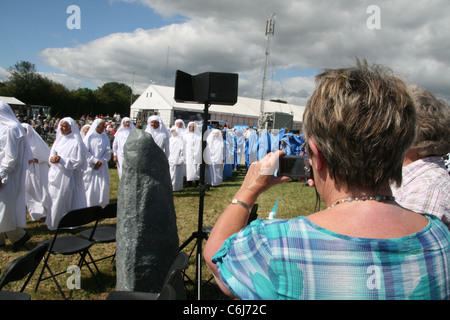 Szene von Gorsedd von den Barden auf die die Welsh national Eisteddfod in Wrexham, wales 2011 Stockfoto