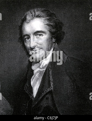 THOMAS PAINE (1737-1809) englische radikale Schriftsteller und intellektueller, Autor von The Rights of Man Stockfoto