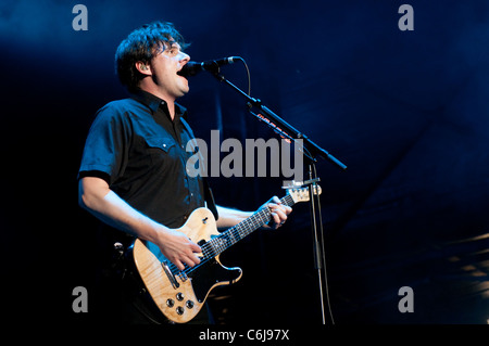 Rock Band Jimmy Eat World führt auf der Bühne am Soundwave Festival in Eastern Creek Raceway Sydney, Australien - 21.02.10 Stockfoto