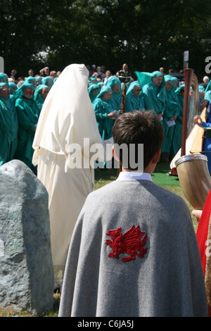 Szene von Gorsedd von den Barden auf die die Welsh national Eisteddfod in Wrexham, wales 2011 Stockfoto