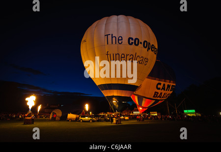 Strathaven Ballon-Festival "Abendrot" Stockfoto