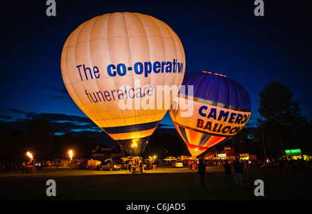 Strathaven Ballon-Festival "Abendrot" Stockfoto