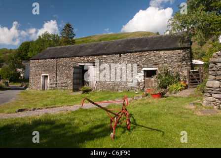 Traditionelle Scheune, Watendlath, Nationalpark Lake District, Cumbria, England. Stockfoto