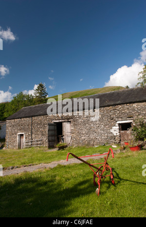 Traditionelle Scheune, Watendlath, Nationalpark Lake District, Cumbria, England. Stockfoto