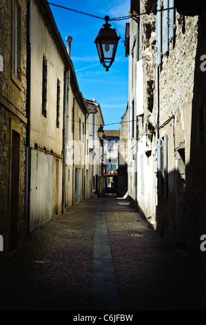 Straßenszene in Sainte-Foy-la-Grande, Gironde, Aquitanien, Frankreich Stockfoto