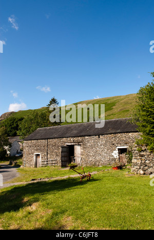 Traditionelle Scheune, Watendlath, Nationalpark Lake District, Cumbria, England. Stockfoto