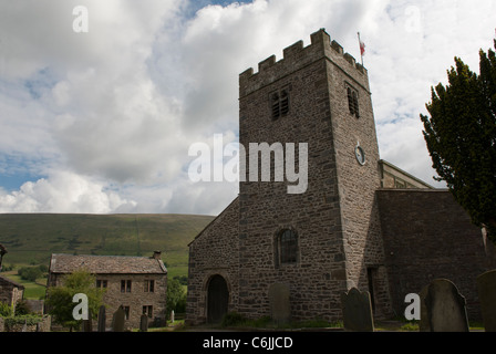 Pfarrei St.-Andreas-Kirche, Dent, Dentdale, North Yorkshire, England. Stockfoto