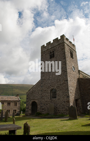 Pfarrei St.-Andreas-Kirche, Dent, Dentdale, North Yorkshire, England. Stockfoto