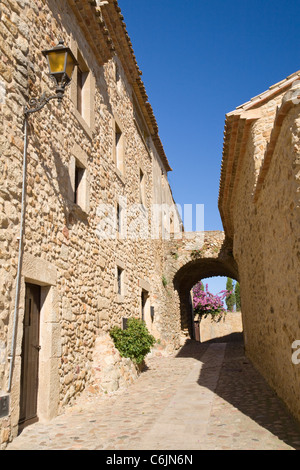 Mittelalterliches Dorf Pals, Katalonien, Spanien Stockfoto