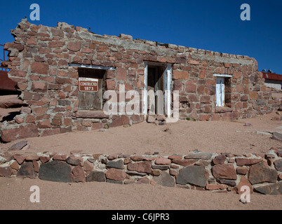 Colorado Springs, Colorado - original Pikes Peak Summit House, gebaut im Jahre 1873 auf eine Höhe von 14.110 Fuß. Stockfoto