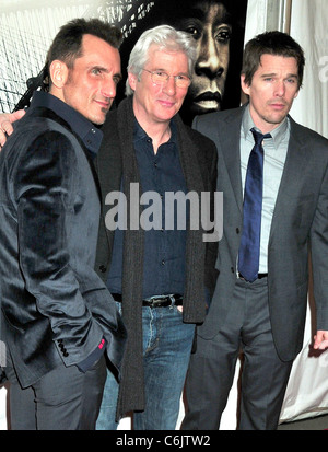 Wass Stevens, Richard Gere und Ethan Hawke NewYork-premiere von "Brooklyns Finest" auf AMC Lincoln Square Theater - Ankünfte Stockfoto