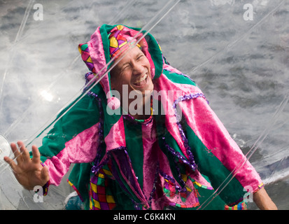 Schauspielerinnen und Schauspieler bei der Promotion Vorstellung von Schneewittchen und die sieben Zwerge, Stanley Park, Blackpool, Lancs, UK Stockfoto