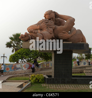 Statue in einem Park, El Parque Del Amor, Av De La Aviacion, Miraflores District, Provinz Lima, Peru Stockfoto