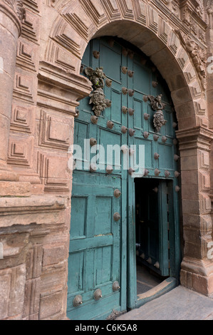 Tor des Templo De La Compania De Jesus, Cuzco, Peru Stockfoto