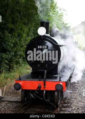 Eine Dampfmaschine auf Bodmin Eisenbahn Cornwall Stockfoto