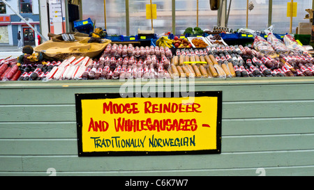 Der Fischmarkt-Stall in Torget St, Bergen, Norwegen Stockfoto