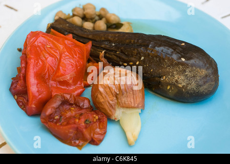 Ofen gegartes Gemüse Stockfoto