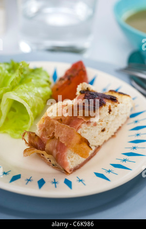 Hühnchen gefüllte Schinken mit ricotta Stockfoto