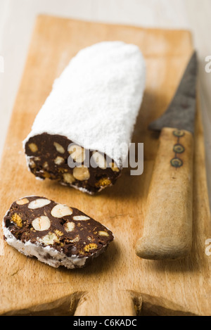 Schokolade salami Stockfoto