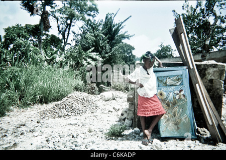 UK-Hilfswerk Tearfund gab 50 haitianischen Schulkindern Einwegkameras und bat sie, ihren Liebling fotografieren Stockfoto