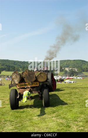 Eine Szene aus einem Dampf-Rallye mit einem Mclaren Traction Motor - West Sussex. Stockfoto