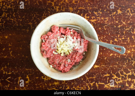 Rindfleisch Shiso Rollen Stockfoto