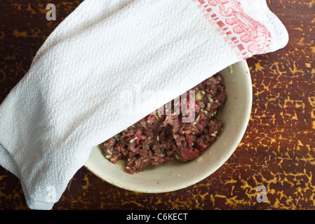 Rindfleisch Shiso Rollen Stockfoto